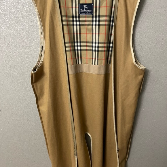 Burberry Prorsum Khaki Cotton Double Breast Trench Coat Wool Liner 42R 52" Chest - Picture 4 of 16